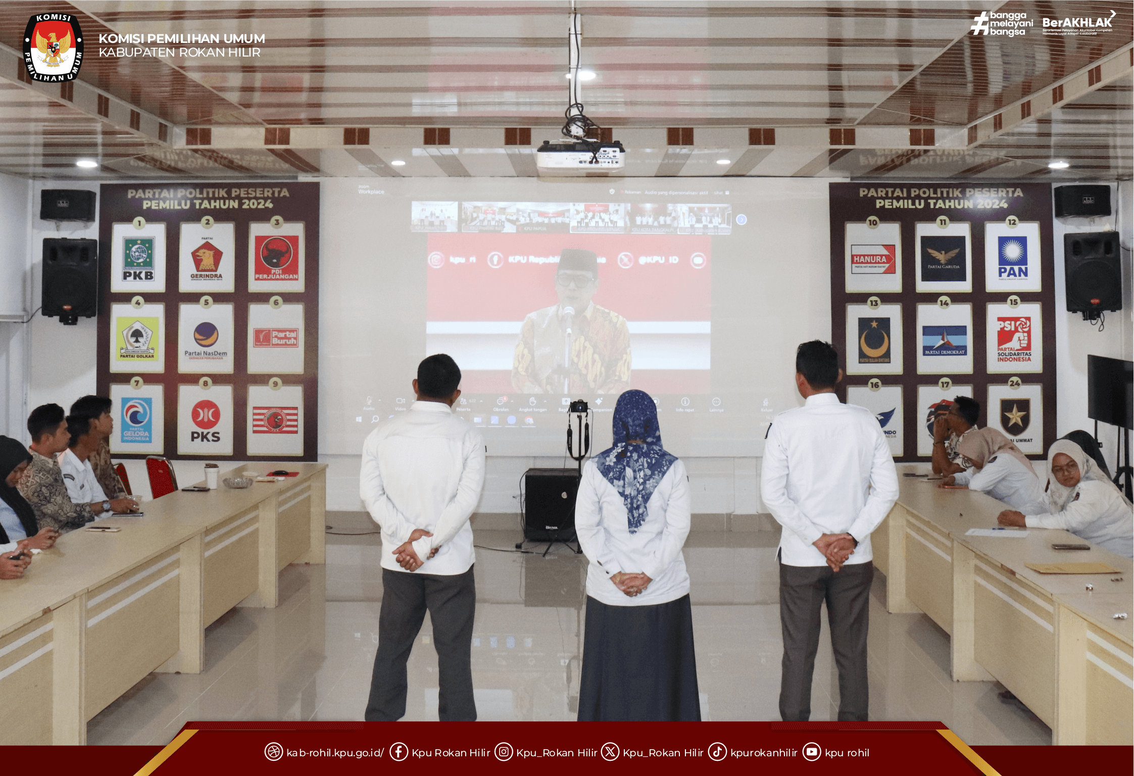 Sekretaris Jendral KPU melantik secara Daring dan Luring